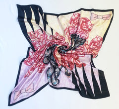 Curly Exaggeration Satin Silk Scarf