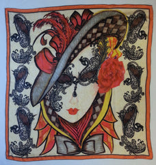 Intricately Game Satin Silk Scarf