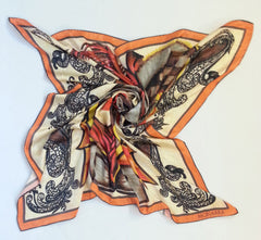 Intricately Game Satin Silk Scarf