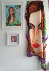 Bliss Flowerly Curly damsel Satin Silk Scarf