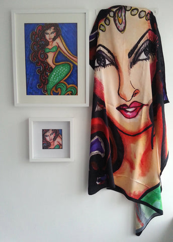 Bliss Mermaid Satin Silk Scarf