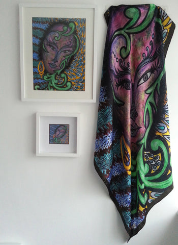 Indonesian Satin Silk Scarf