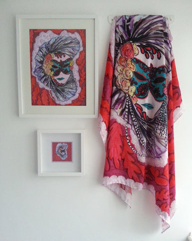 Masqueradely Satin Silk Scarf
